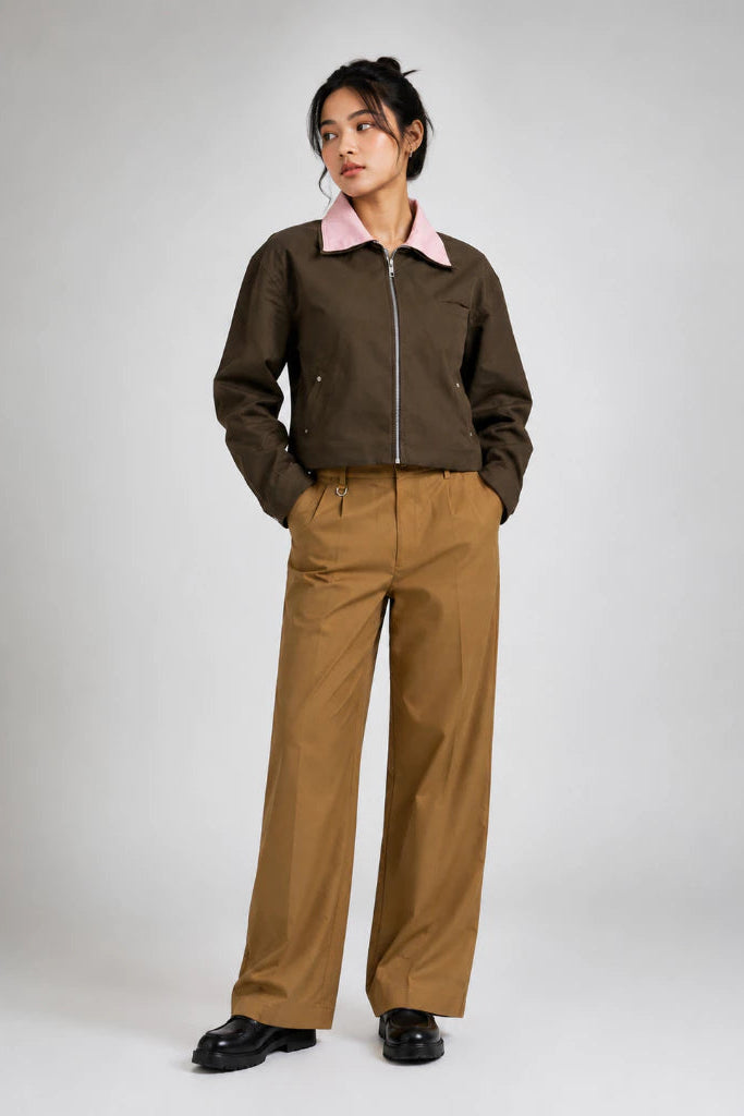 Carlo Double Collar Jacket Brown - Hunting Fields