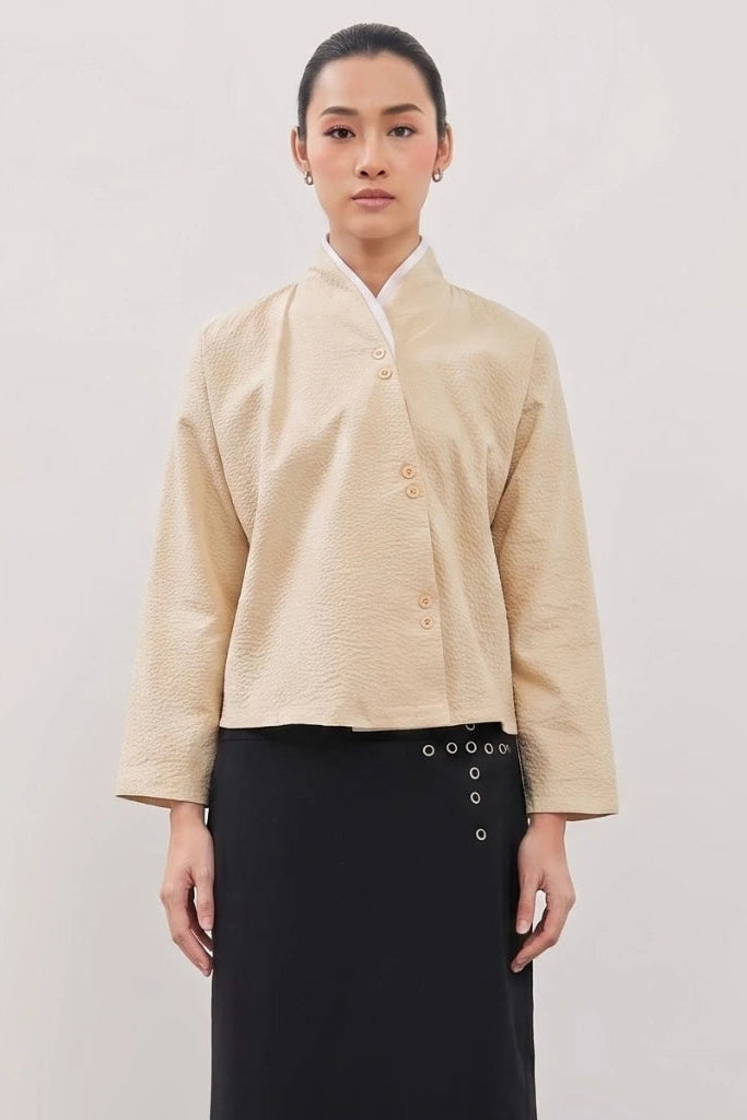 Lune Longsleeved Top Butter Yellow - Isoos Studios