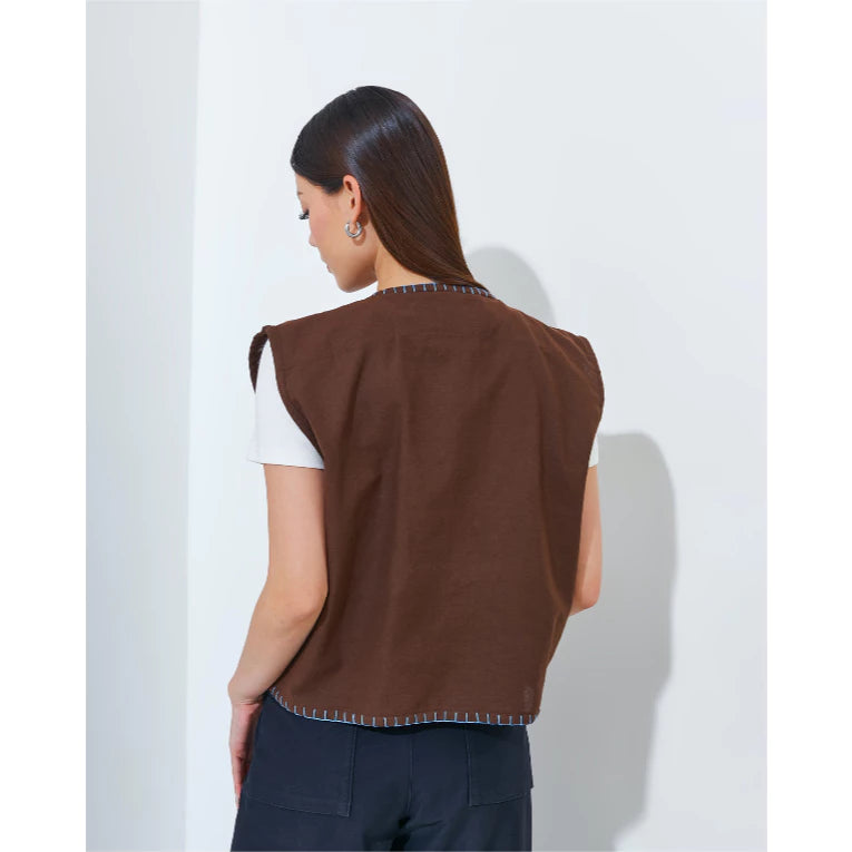 Bloomora Vest Brown - Eotes