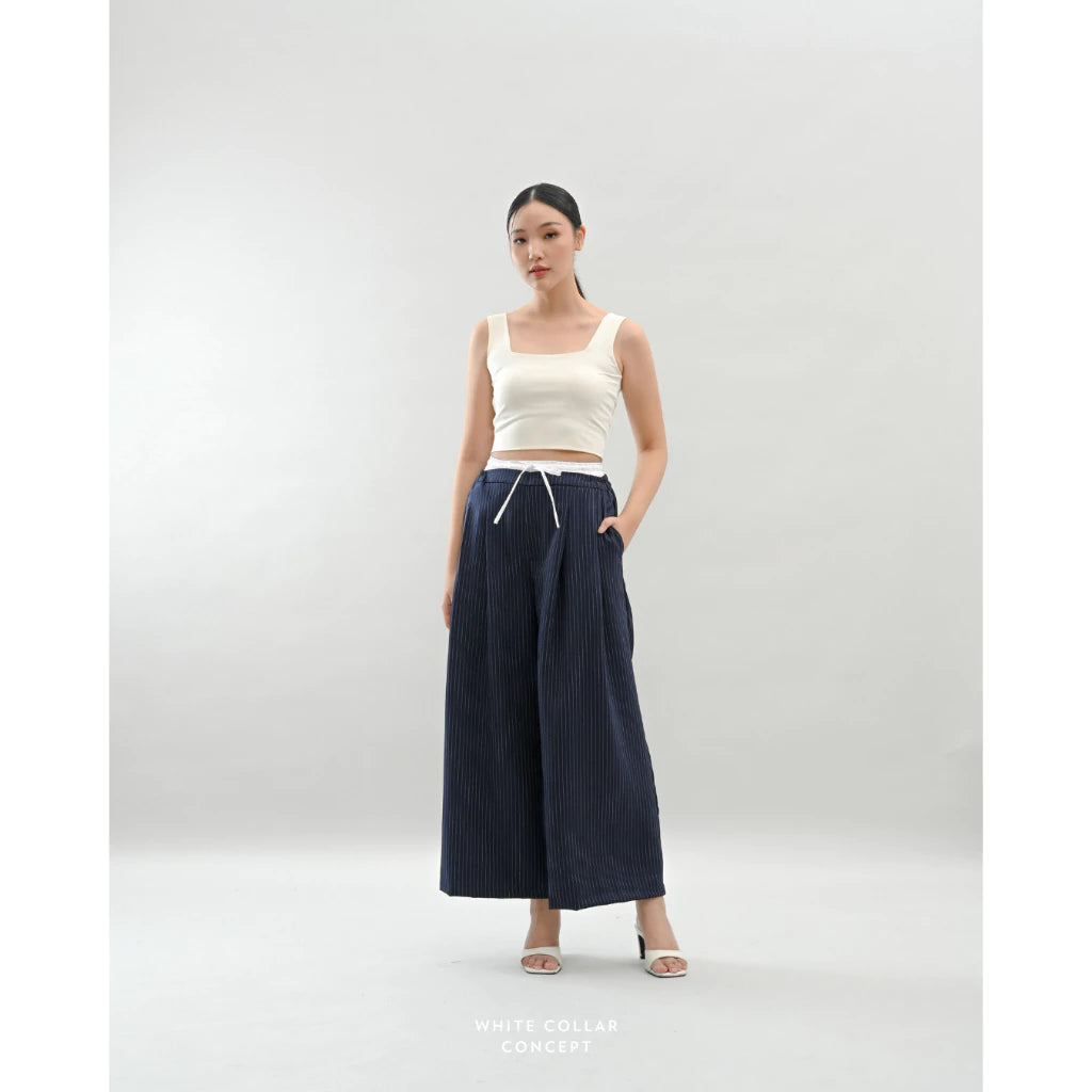 Oslo Boxer Pants Stripe - White Collar Concept