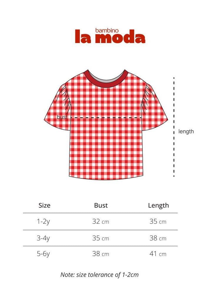 HGL Bambini - Nera Top Plaid Red White - Bambino By Esme