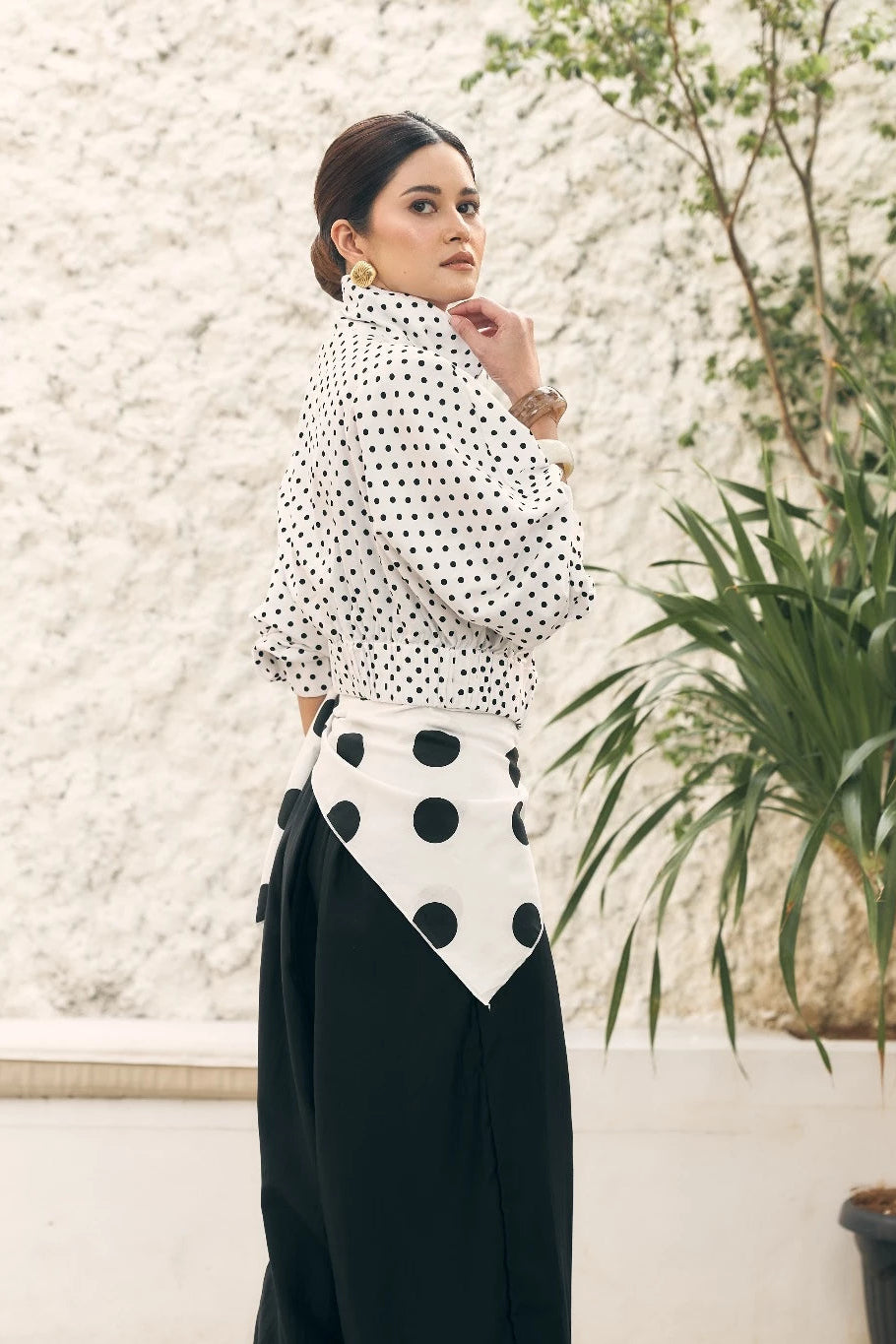 Dottie Jacket Polkadot White - Mine