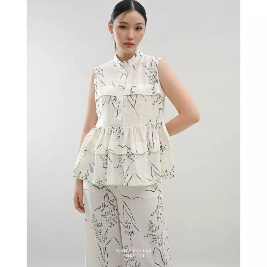 Byo Sleeveless Top - White Collar Concept