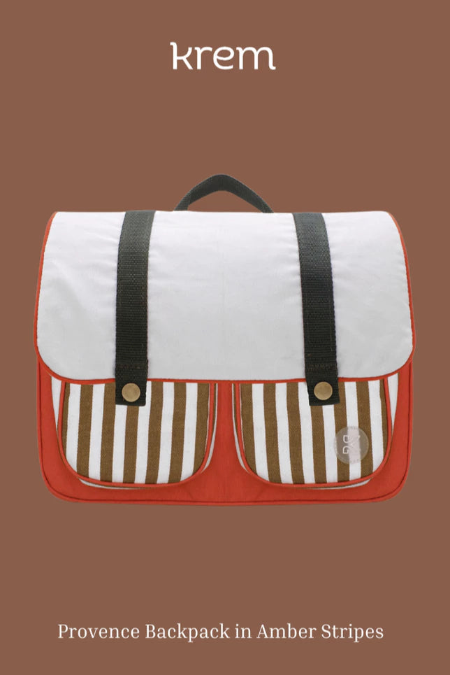 HGL Bambini - Provence Backpack Amber Stripes - Krem