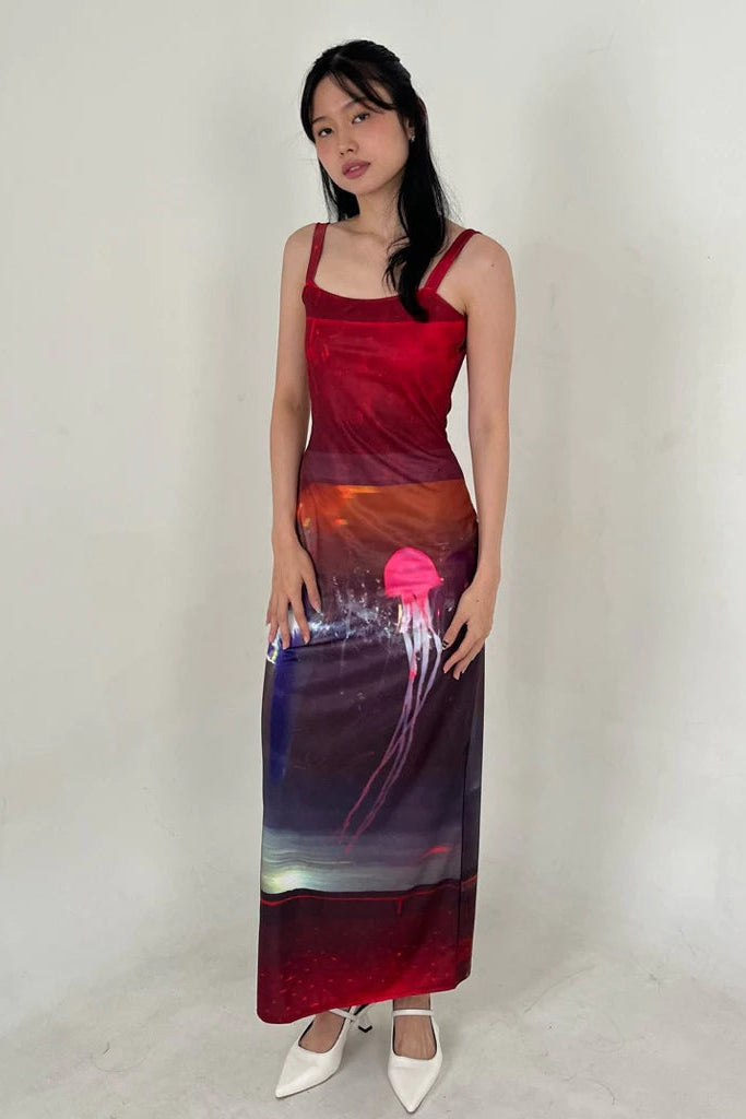 Jellyfish Dream Maxi Dress Pink - One Two Switch