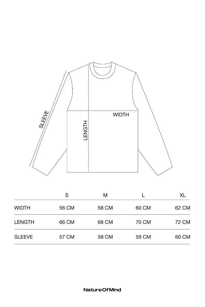 Raglan Waffle Crewneck Blue - Nature Of Mind