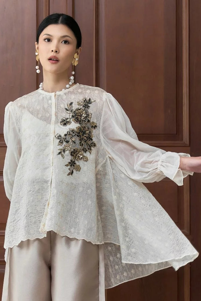 Almira Embroidery Outer Ivory - Mine