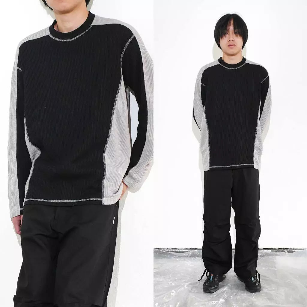 Nature Of Mind - Nom Waffle Crewneck Black