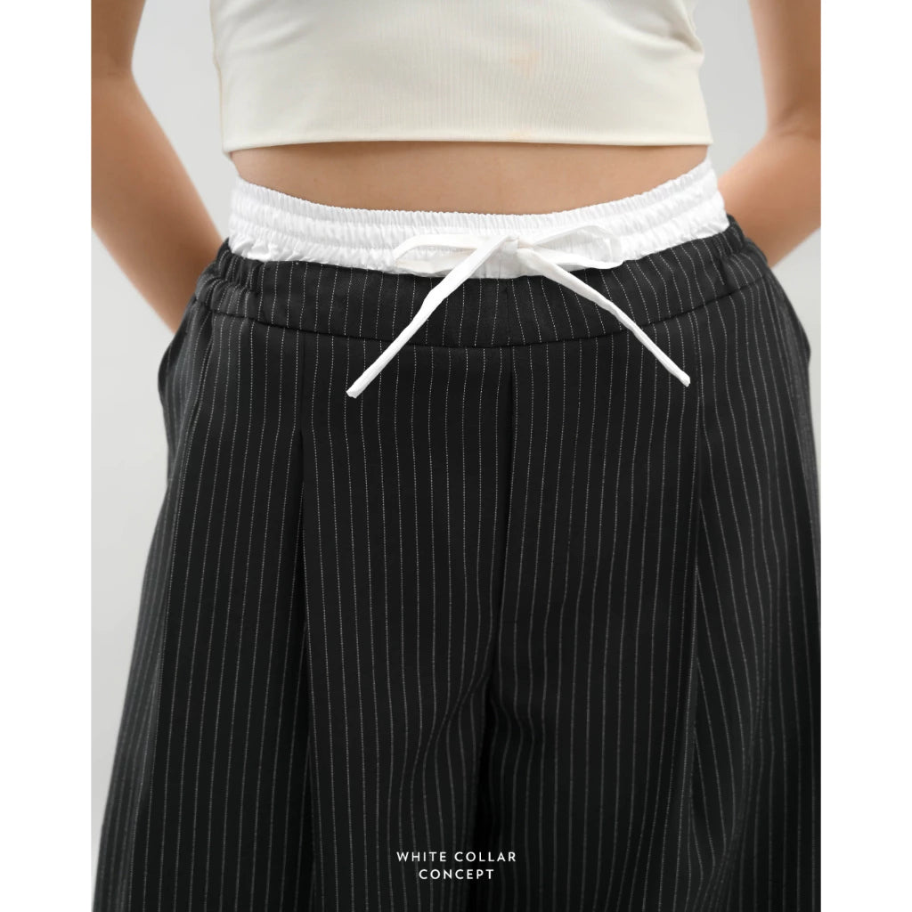 Oslo Boxer Pants Stripe - White Collar Concept