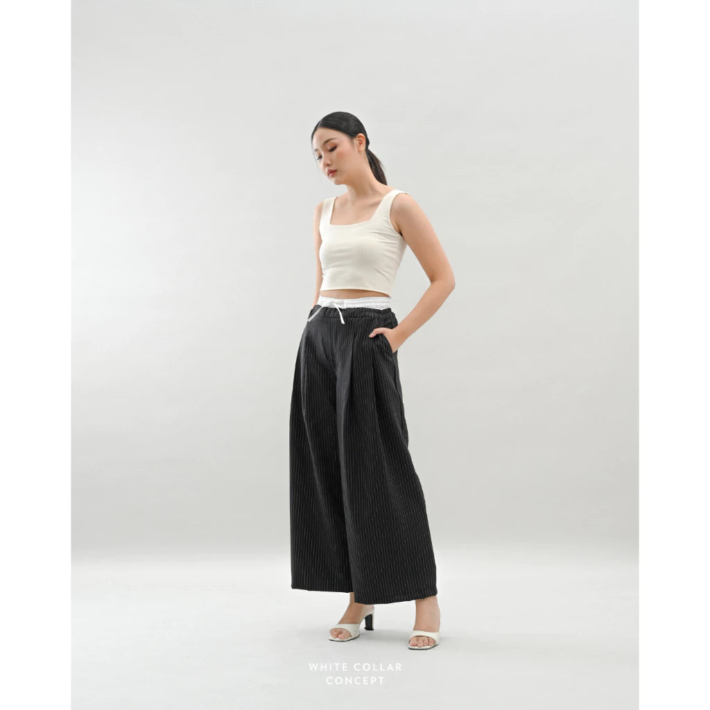 Oslo Boxer Pants Stripe - White Collar Concept
