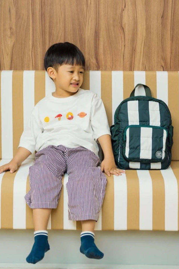 HGL Bambini - Hallstatt Backpack Forest Stripes - Krem