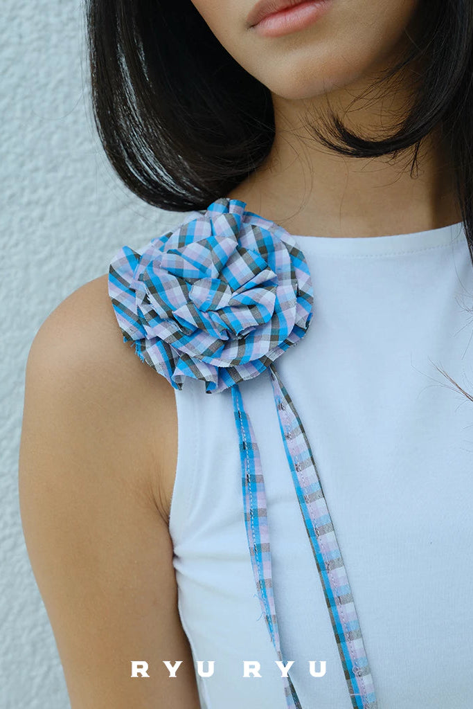 Lacy Flower Tank In White - Ryuryu