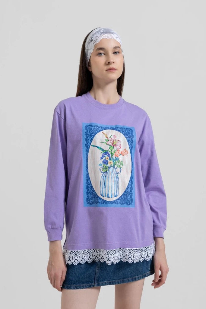 Bloom Tee Lilac - Tuff Puff