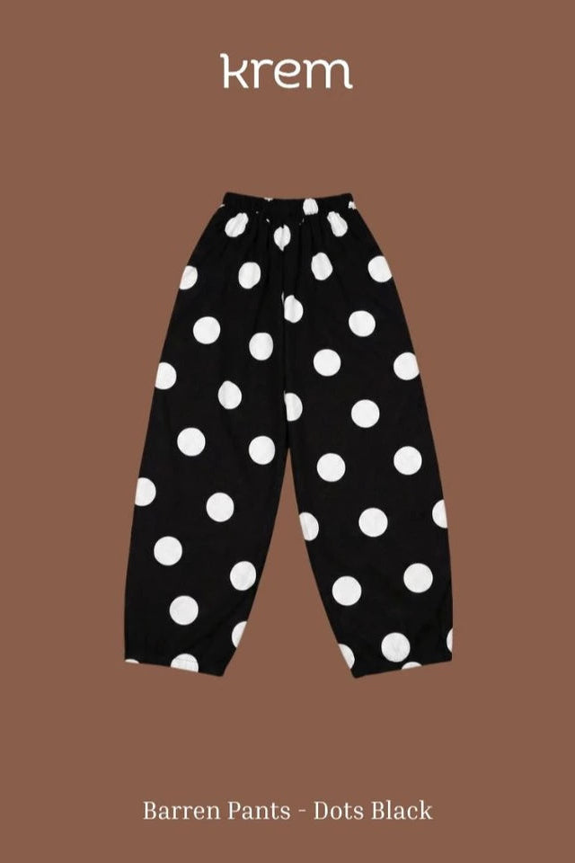 HGL Bambini - Barren Baloon Pants Dots Black - Krem