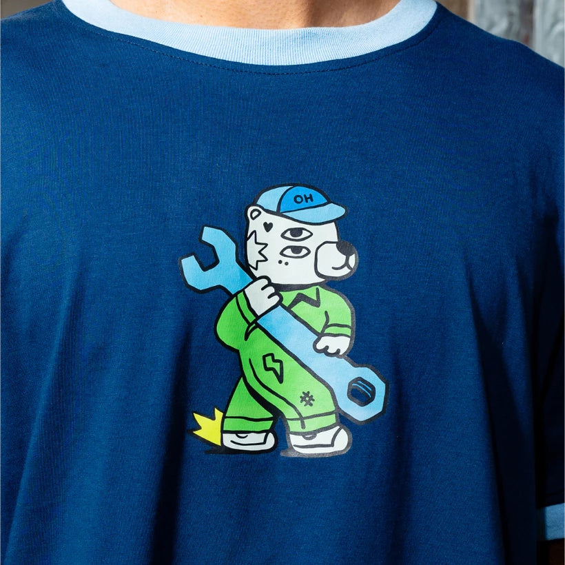 Pitstop Speedway Longsleeve T - Navy - Oh.Irv