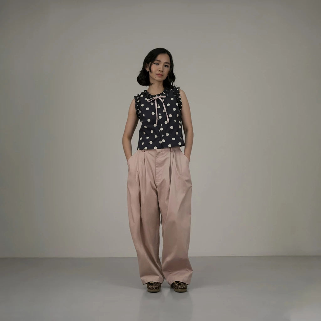 Pleats Baggy Pants - Argyle & Oxford
