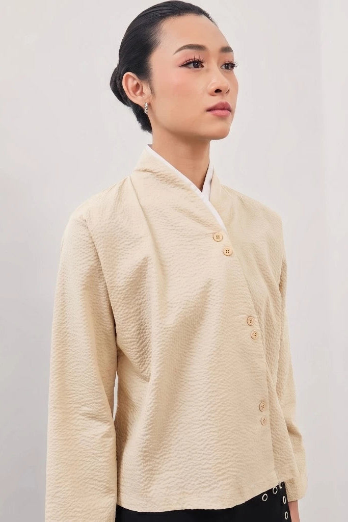 Lune Longsleeved Top Butter Yellow - Isoos Studios
