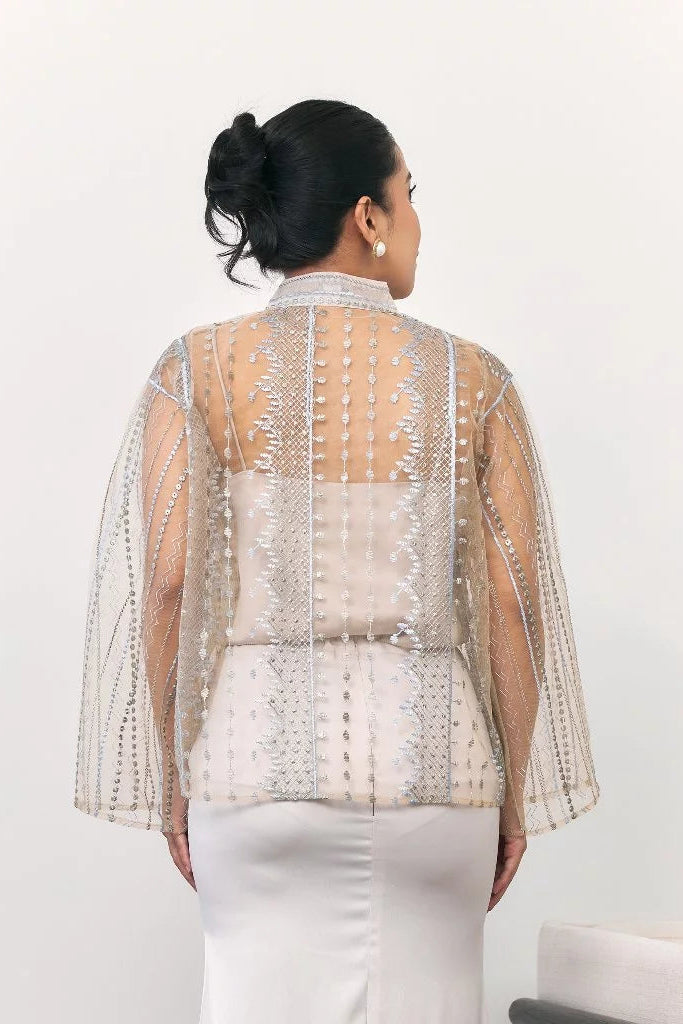 Dinar Embroidery Outer Blue - Mine