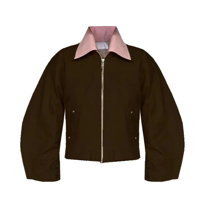 Carlo Double Collar Jacket Brown - Hunting Fields