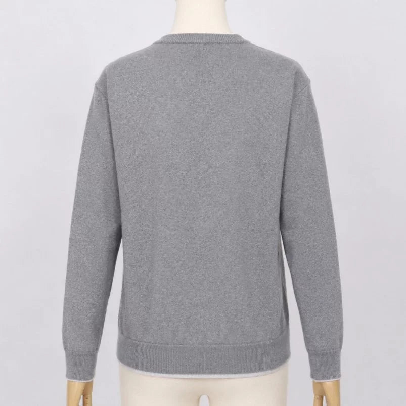 Carol Round Neck Cardigan Dark Gray - Hunting Fields