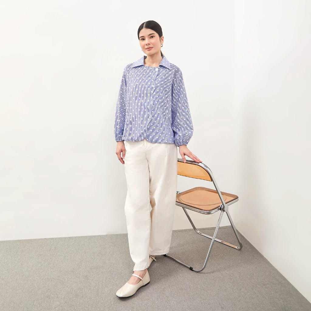 Alexa Shirt Longsleeve Polkadot - Curato Market