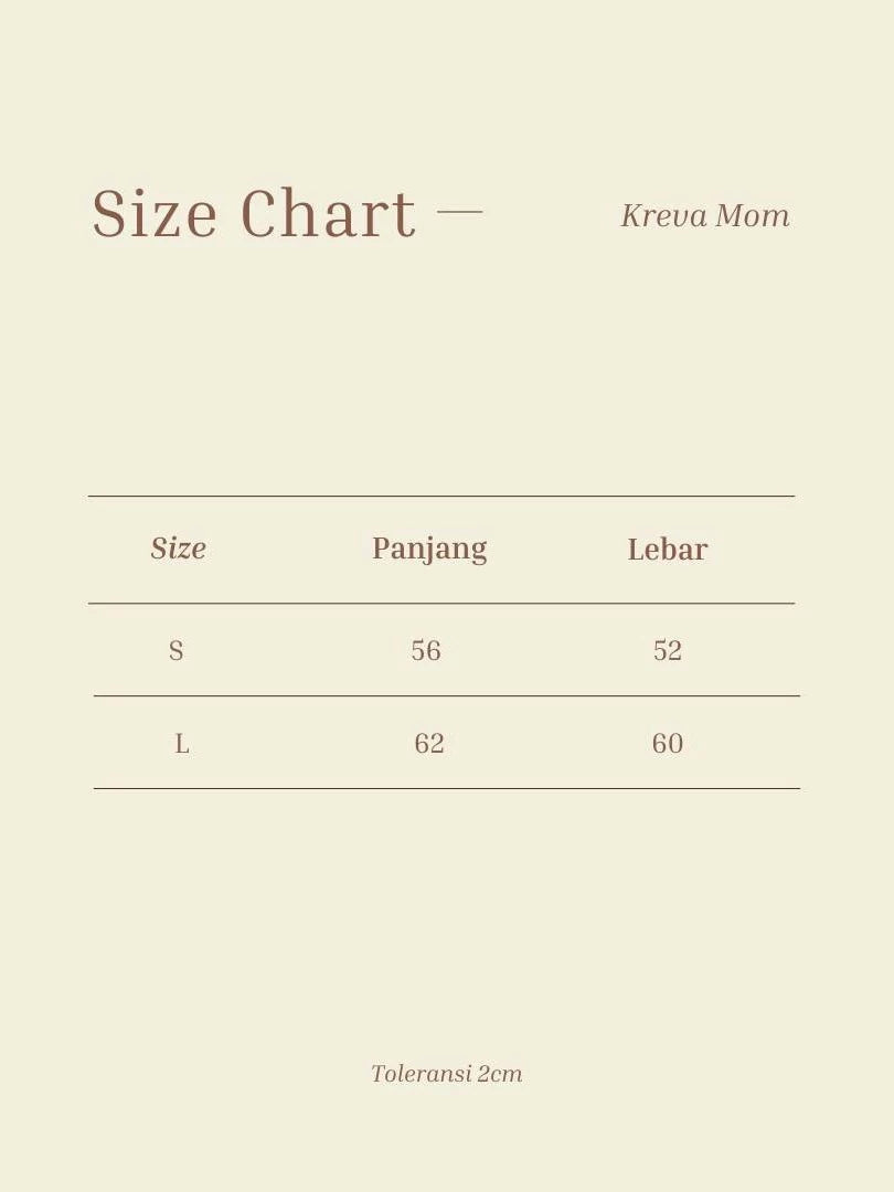 Kreva Mom Collar Neck - Krem