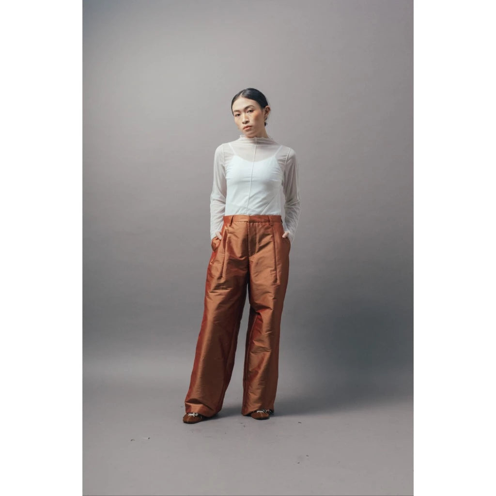 Nara Wide Pants Brown - Wad Studio
