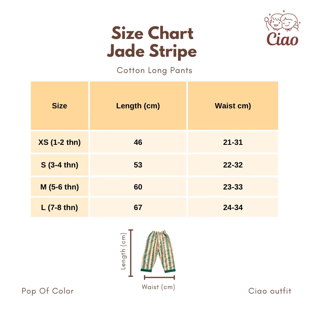 HGL Bambini - Jade Stripe Cotton Longpants - Ciao