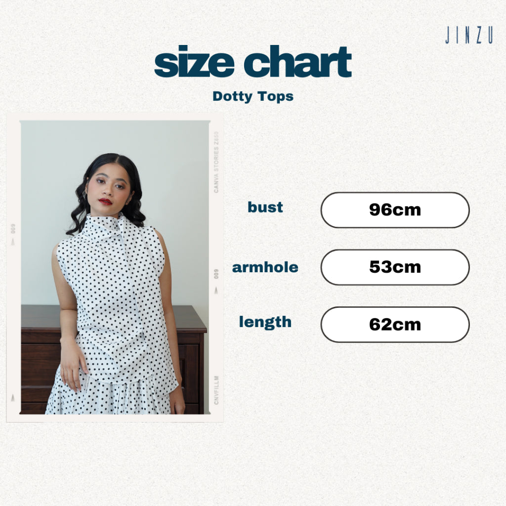 Dotty Top White Polkadot - Jinzu