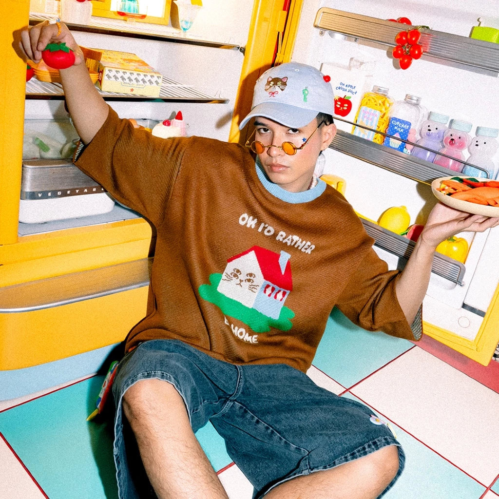 Rather Be Home Knitted T-Shirt - Oh.Irv