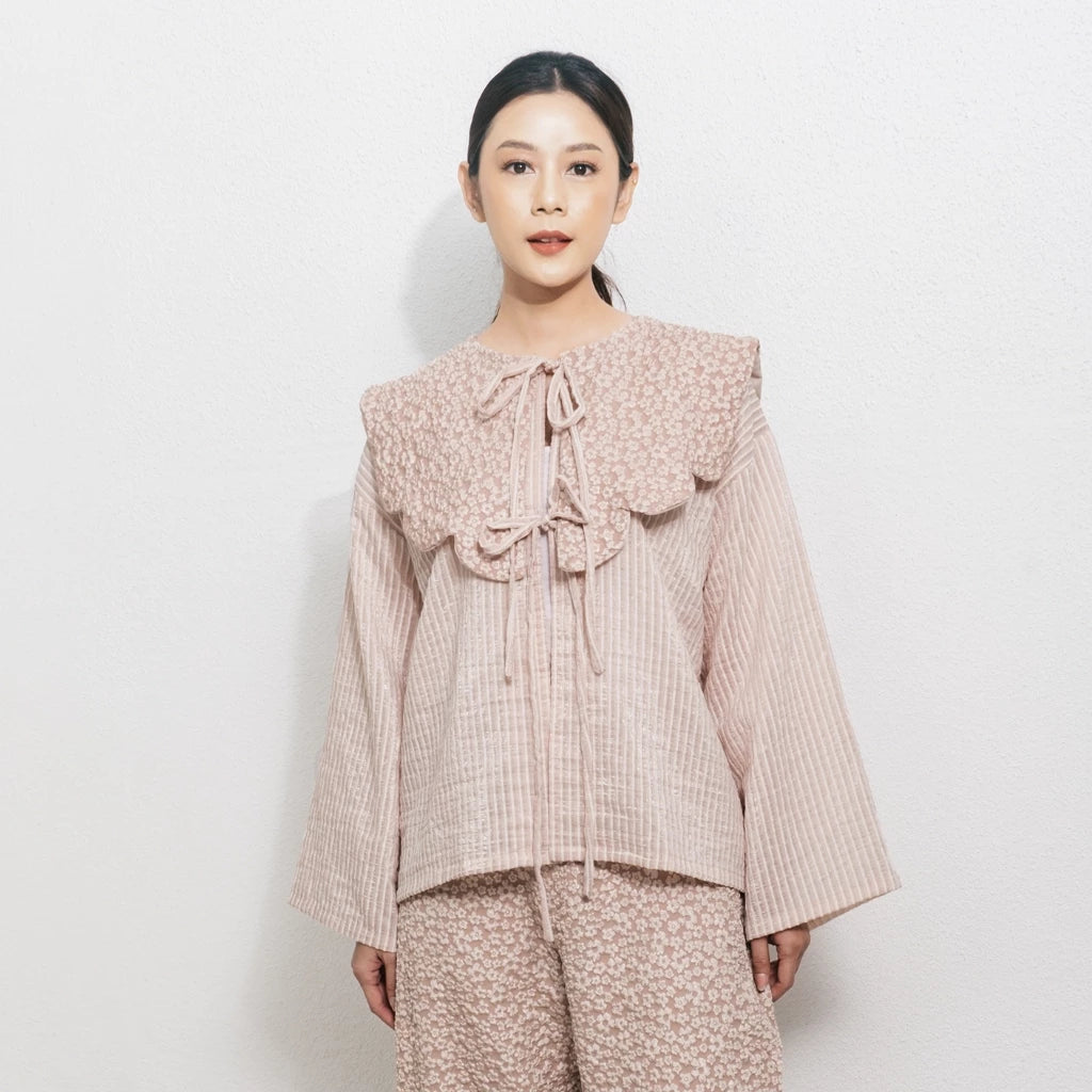 Layered Jacq Kimono Outer Creme - Aumone