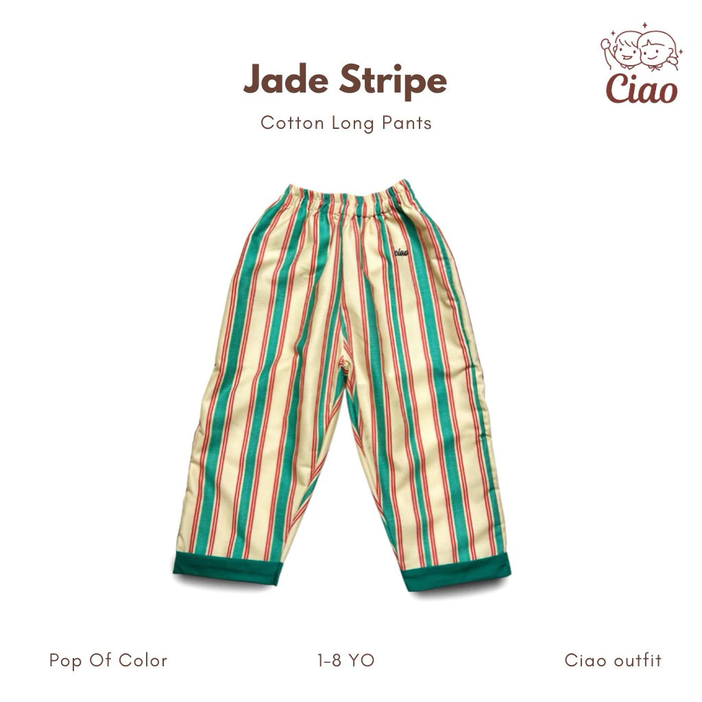 HGL Bambini - Jade Stripe Cotton Longpants - Ciao