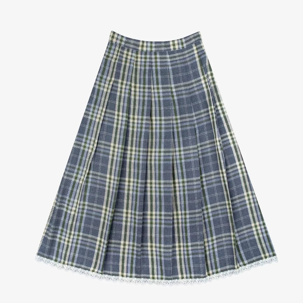 Ouka Navy Long Skirt - Tome Ame