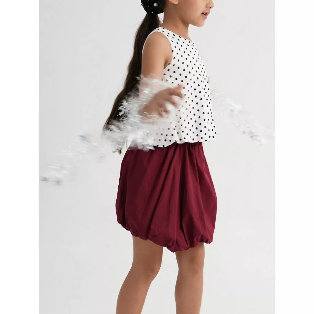 HGL Bambini - Bella Bubble Skirt Maroon - Little Saints