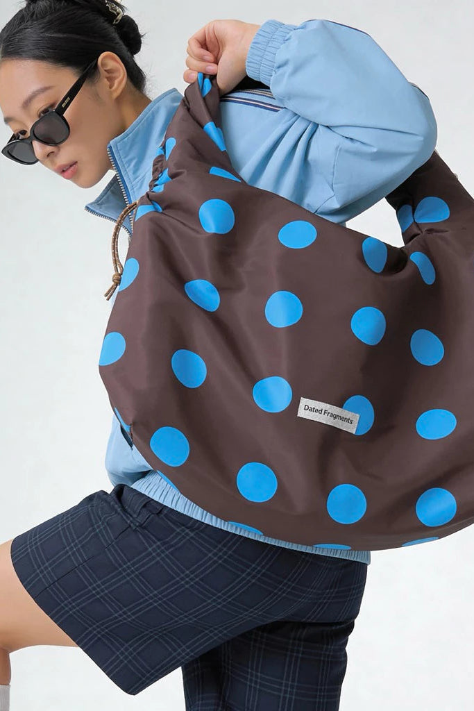 Bash Polka Large Brown/Blue - Doted Fragments