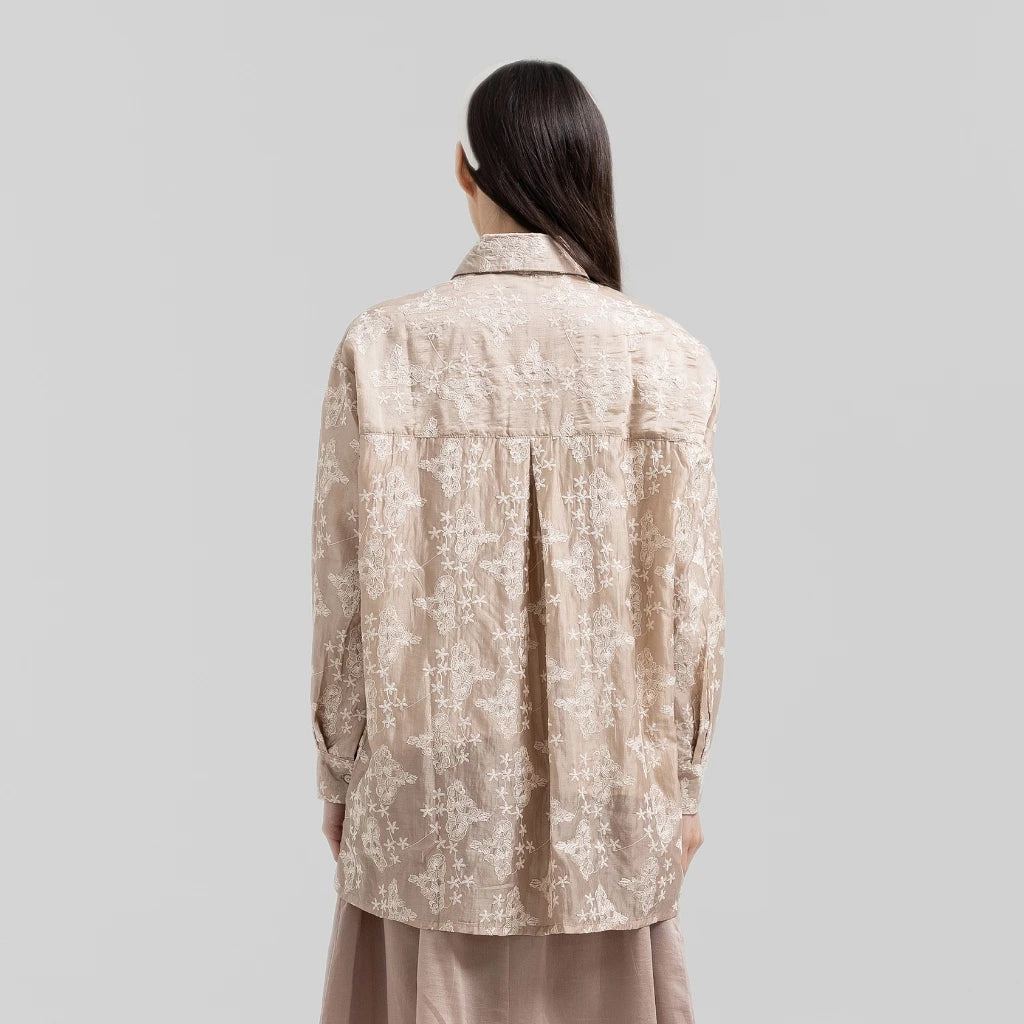 Serica Oversize Shirt Creme - Aumone