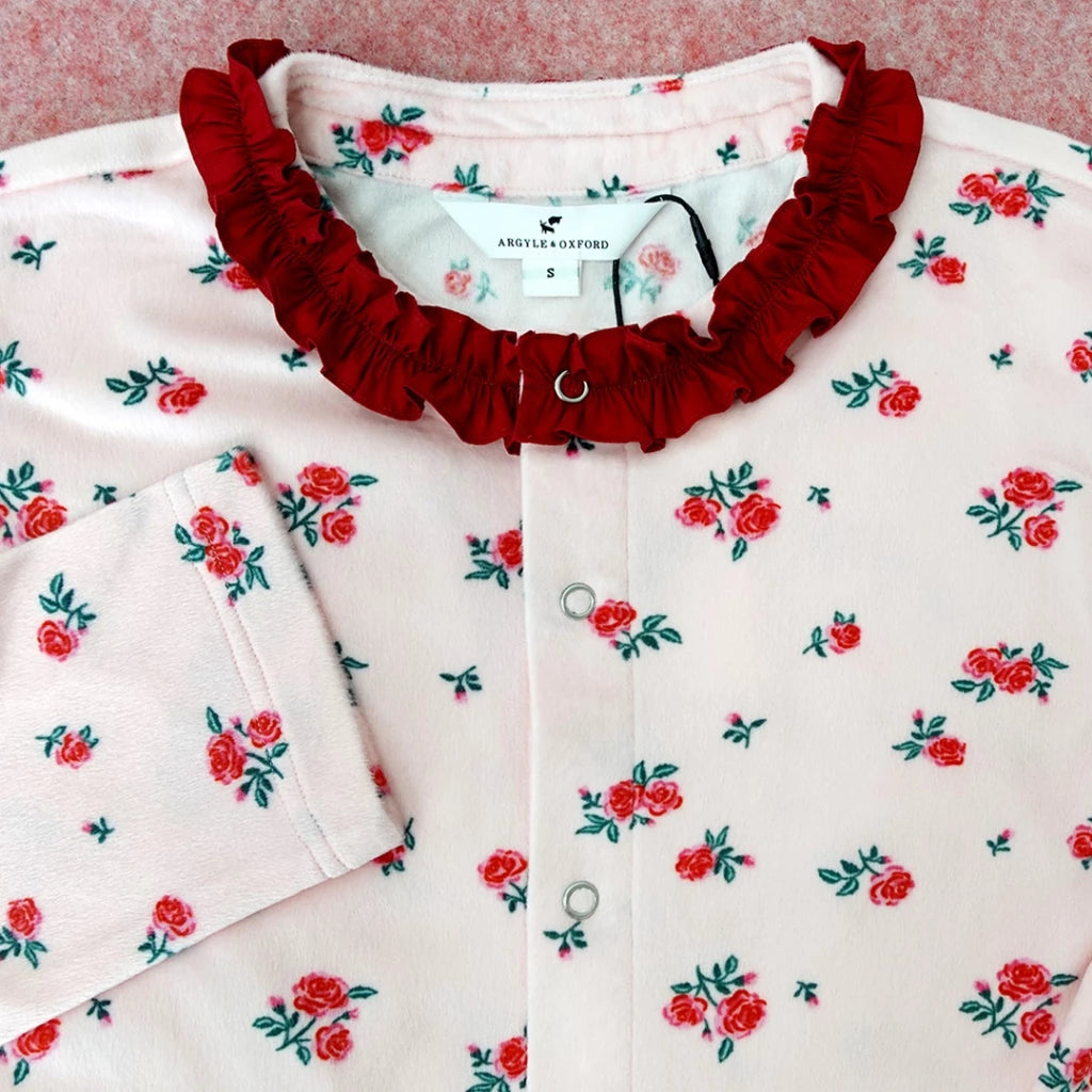 Rose Frill Cardigan Pink - Argyle & Oxford