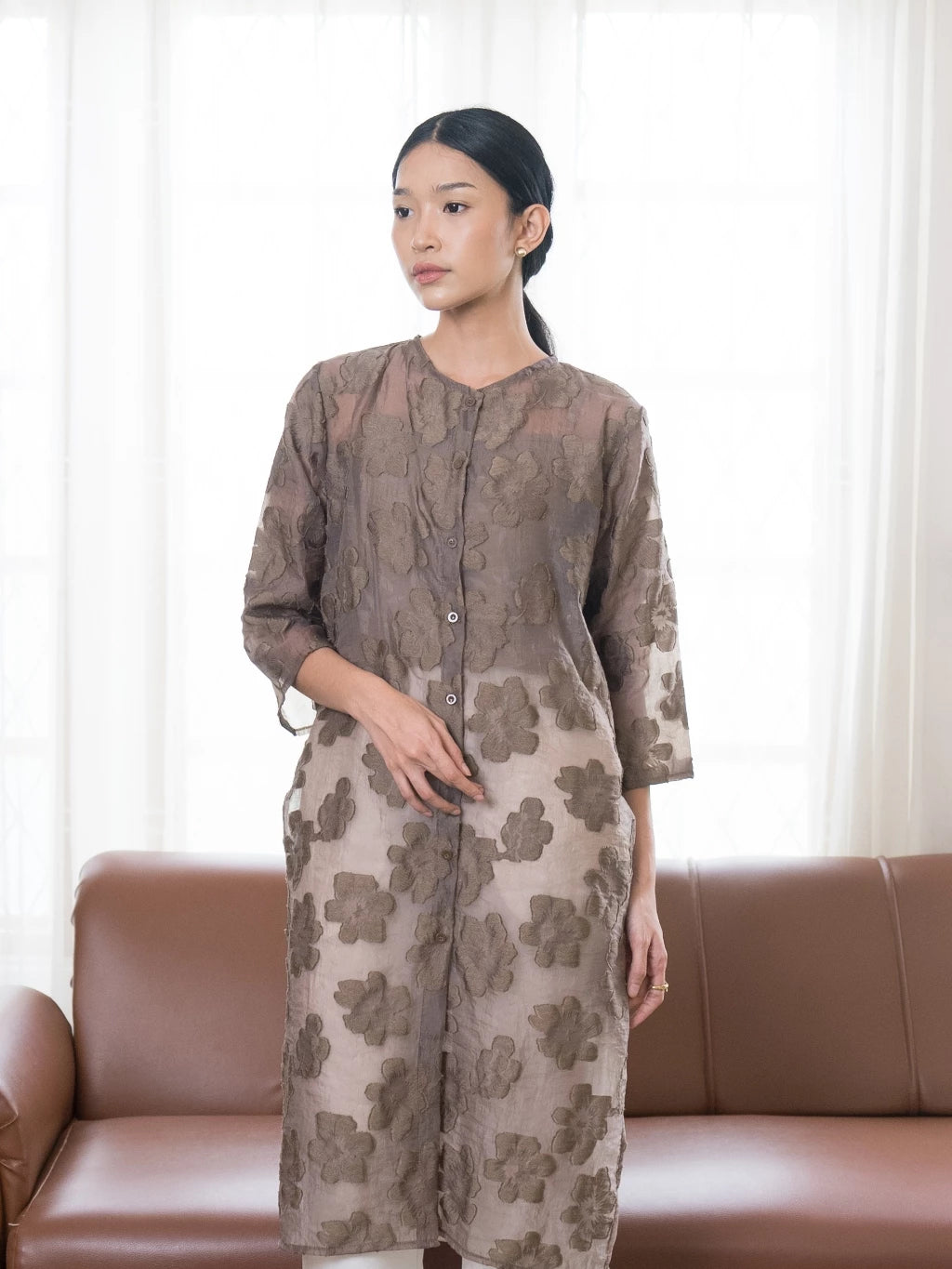 Zalfa Tunik Brown - Monday To Friday