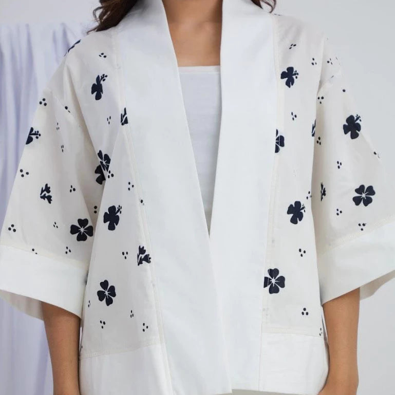 Sartika Outer White - Kain Lokal