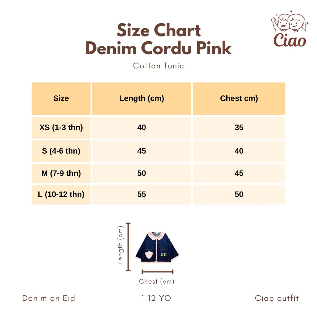 HGL Bambini - Denim cordu Pink - Ciao