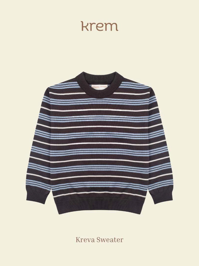 HGL Bambini - Kreva Sweater Dark Brown - Krem