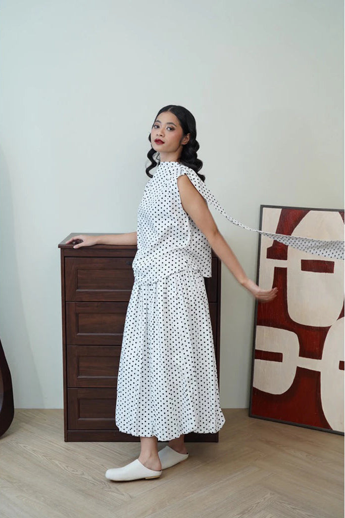 Dotty Top White Polkadot - Jinzu