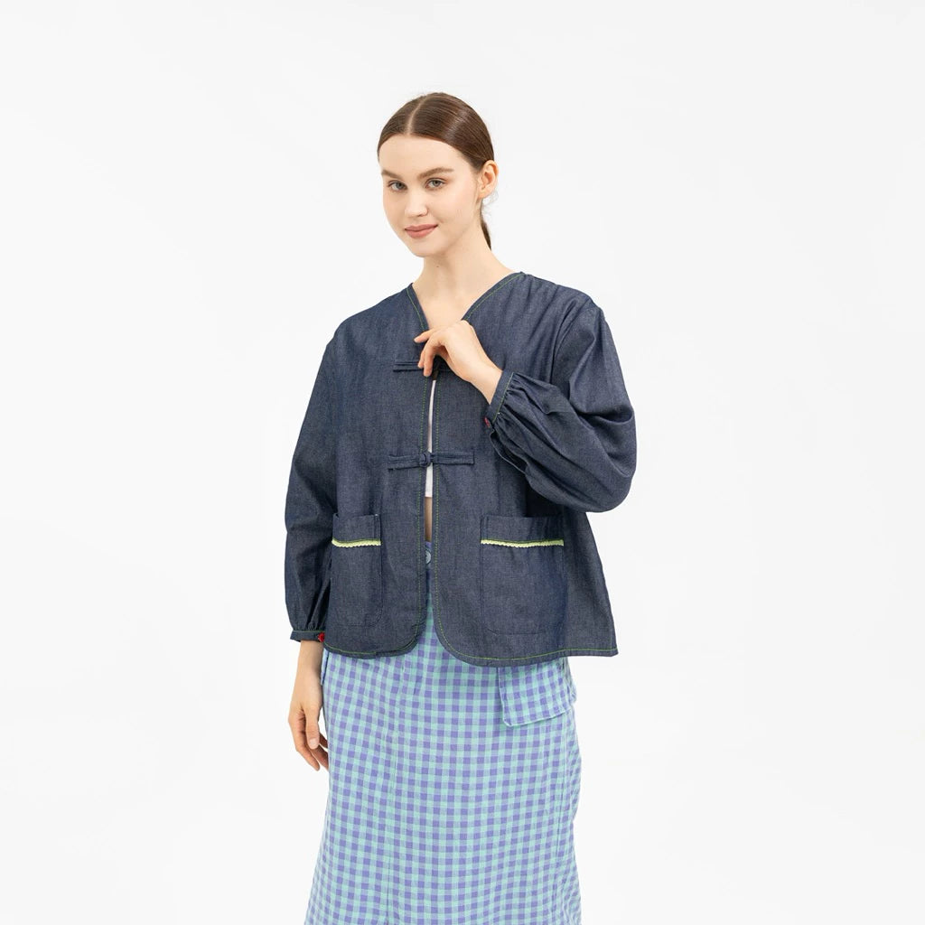 Daria Denim Outer Dark Blue - Saya Saya