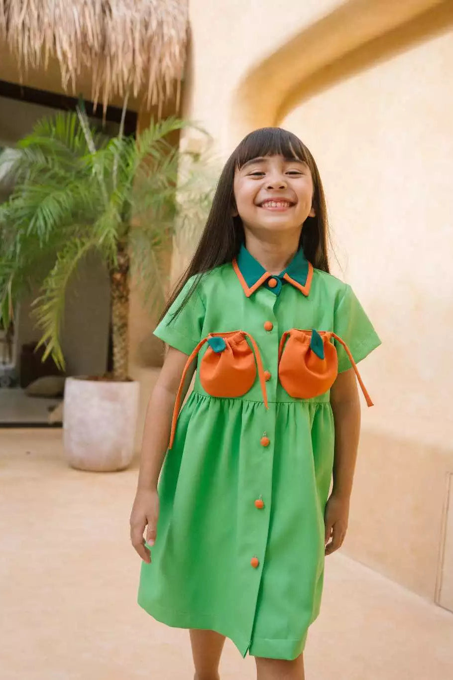HGL Bambini - Citrus Dress Green - Amber Kids