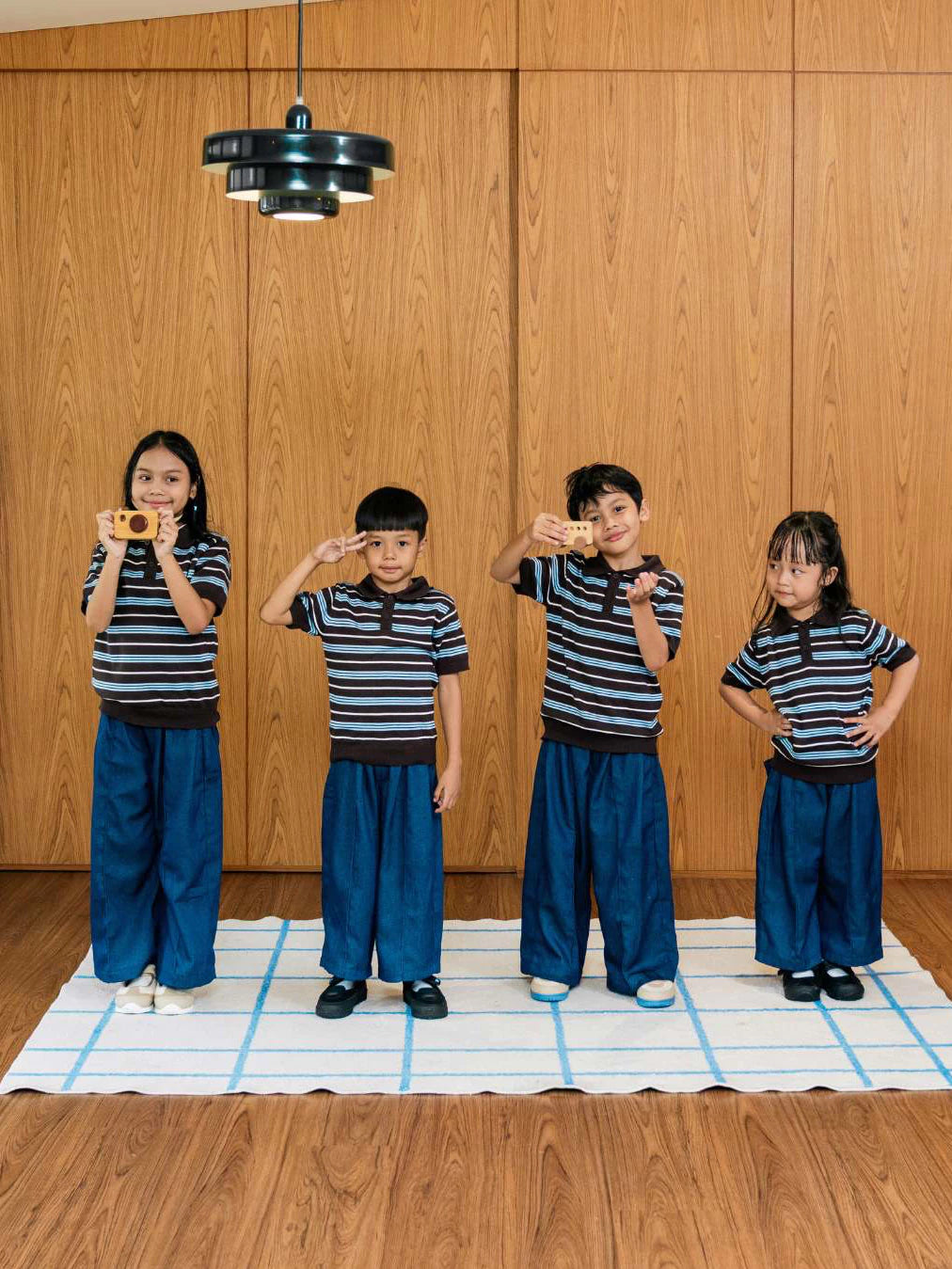 HGL Bambini - Denim Lining Pants Kids Navy - Krem