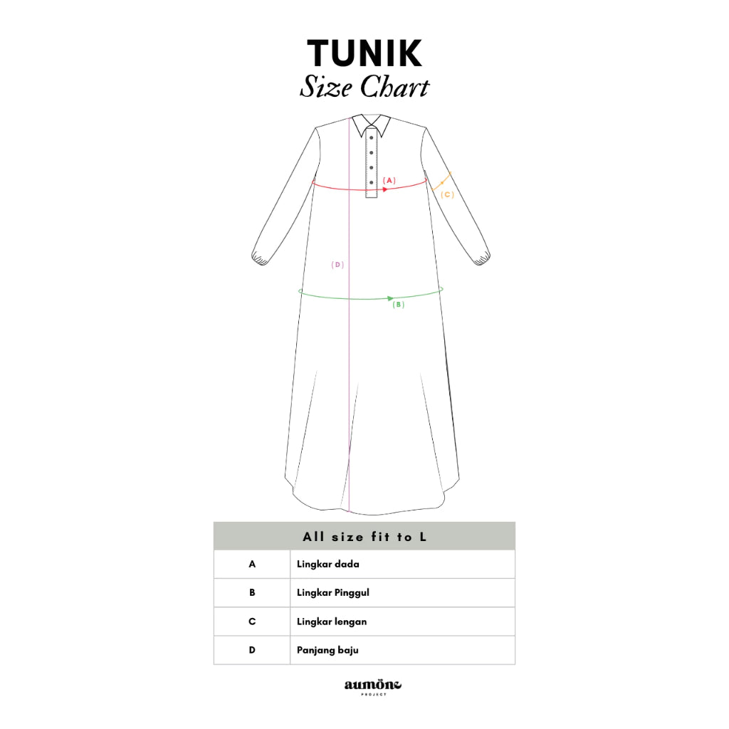 Biku Slit Tunic Creme - Aumone