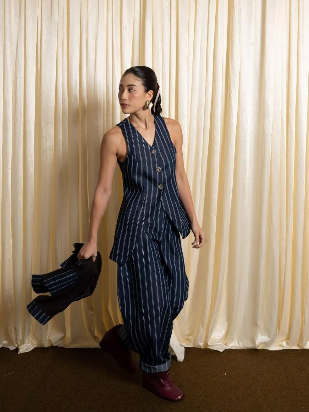 Solar Vest Denim Stripes - LR Studio