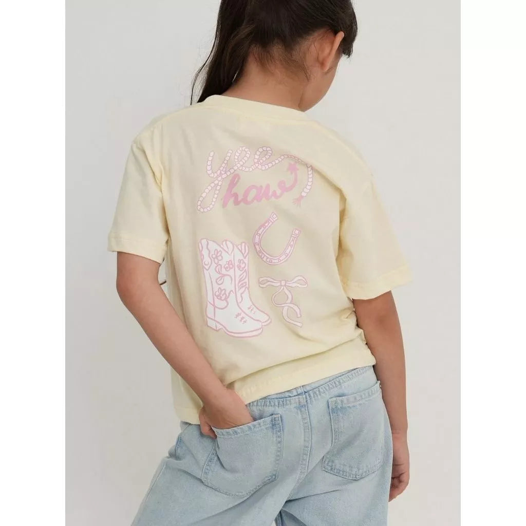 HGL Bambini - Yeehaw Rodeo Tee Butter - Little Saints
