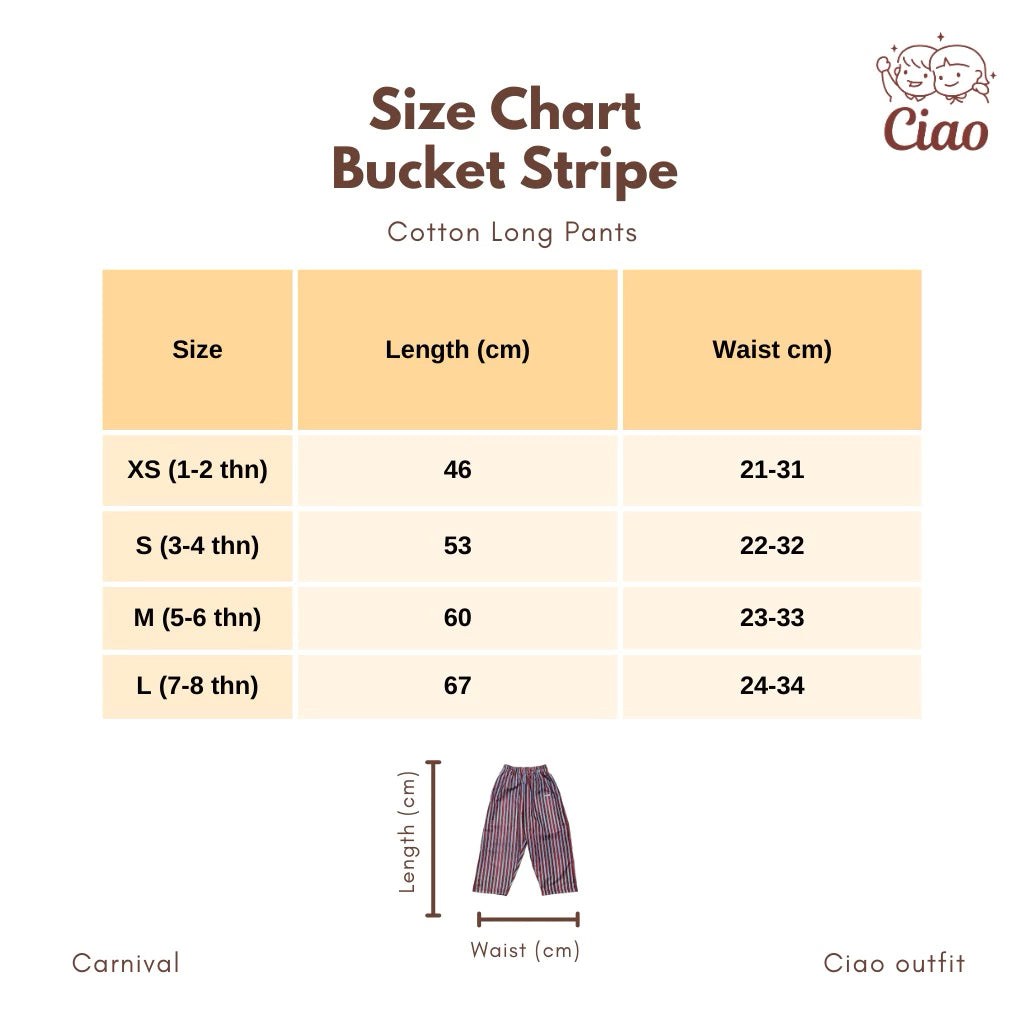 HGL Bambini - Ciao Bucket Stripe Cotton Longpants - Ciao