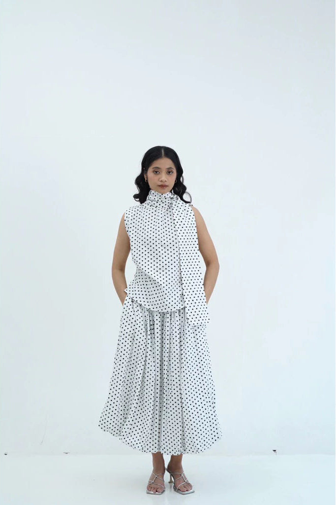 Dotty Skirt White Polkadot - Jinzu